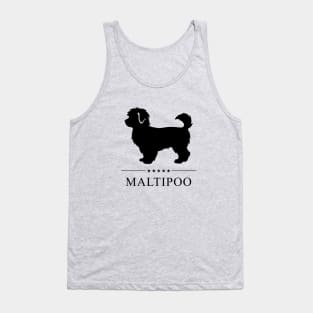 Maltipoo Black Silhouette Tank Top